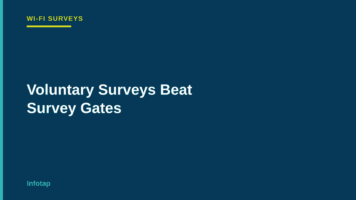 Why Voluntary Surveys After Authentication Outperform Gates